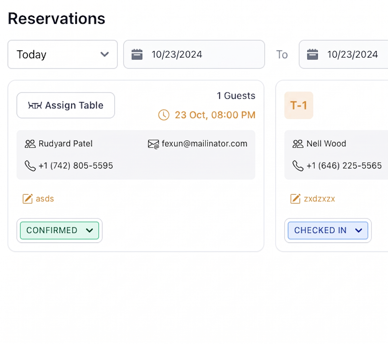 Optimize Table Reservations
